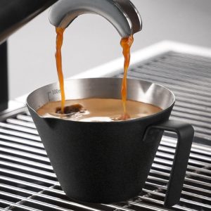 3.4oz/100ml Stainless Steel Demitasse Cup with Dual V-Spout for Coffee Extraction